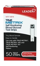 Leader True Metrix Self Monitoring Blood Glucose Test Strips, 50 Count Per Bo...