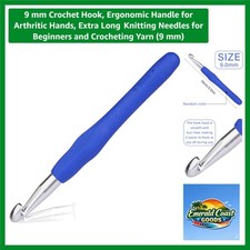 9 mm Crochet Hook, Ergonomic Handle for Arthritic Hands, Extra Long Knitting ...