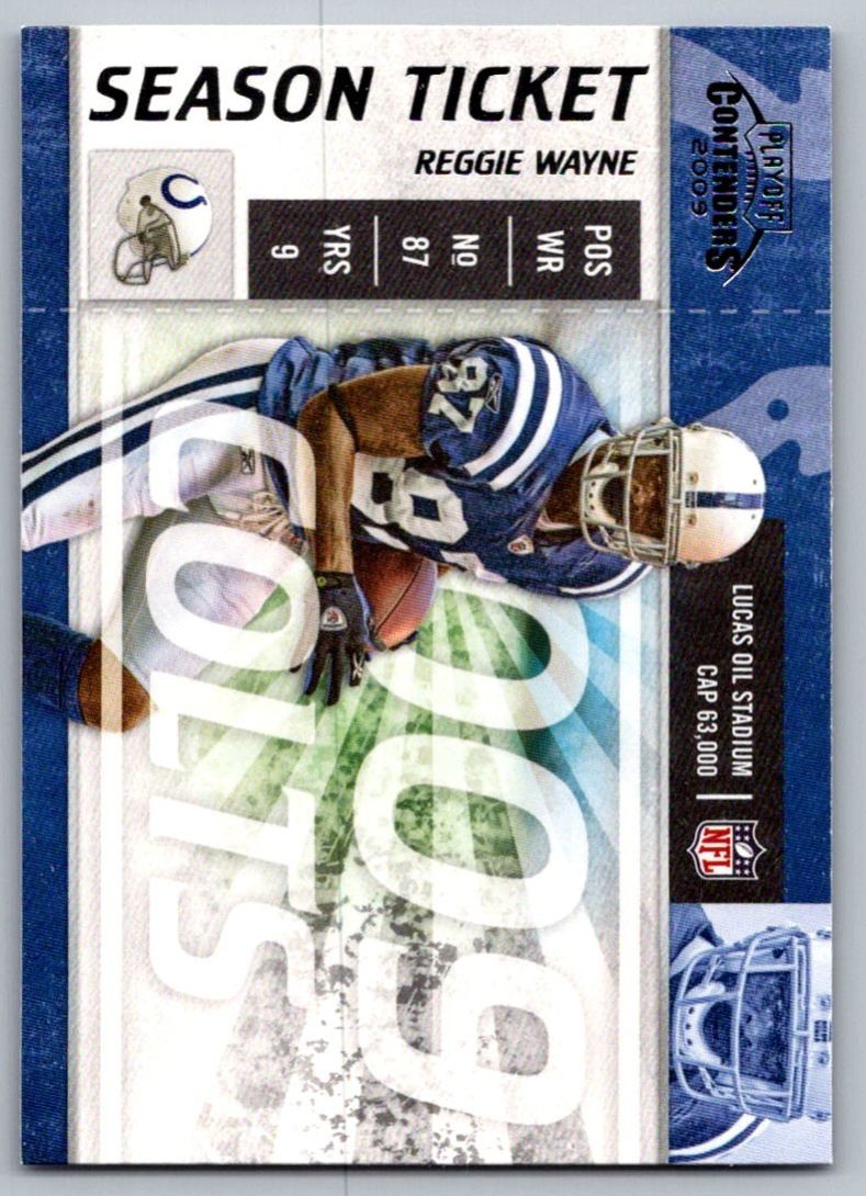 2009 Playoff Contenders Reggie Wayne Indianapolis Colts #45