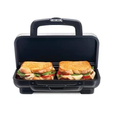 Deluxe Hot Sandwich Maker with Easy-Clean Durable PFAS-Free Nonstick Ceramic Pla