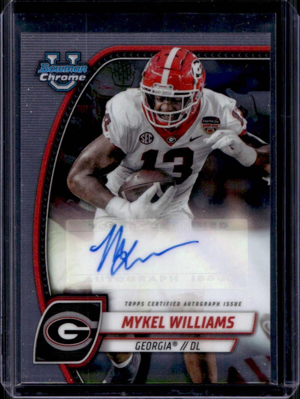 Mykel Williams #PA-MWI 2024 Bowman University Chrome Football Chrome Prospects Autographs Set