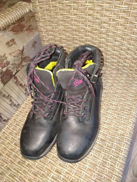 Women Dunlop Boots Pink Leather 38