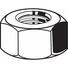Zoro Select U04180.031.0002 Hex Nut, 5/16"-24, Steel, Grade 8, Black Oxide,,