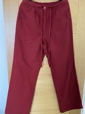 Red Cotton/linen trousers Size 14