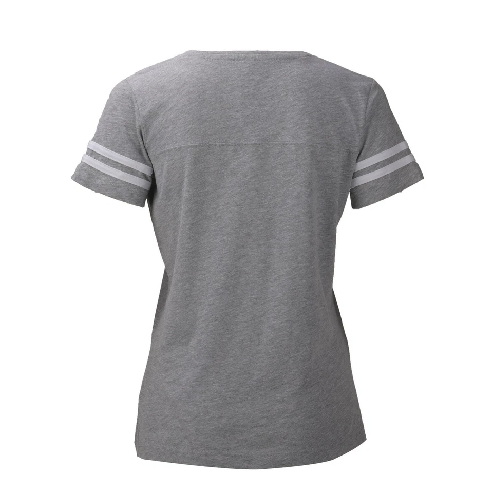 Camiseta gris jaspeado a rayas Corvette C6 2005-2013 para dama Foto 2 de 4