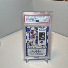 2020 Contenders Draft Picks College Ticket John Hightower  #288 RC Auto 10 PSA 7