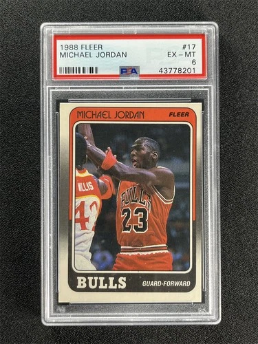1988 Fleer Basketball Michael Jordan #17 Bull PSA 6 EX-MT