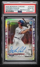 2020 Bowman Chrome Prospects Refractor Stephen Paolini PSA 10 GEM MT Auto g6p