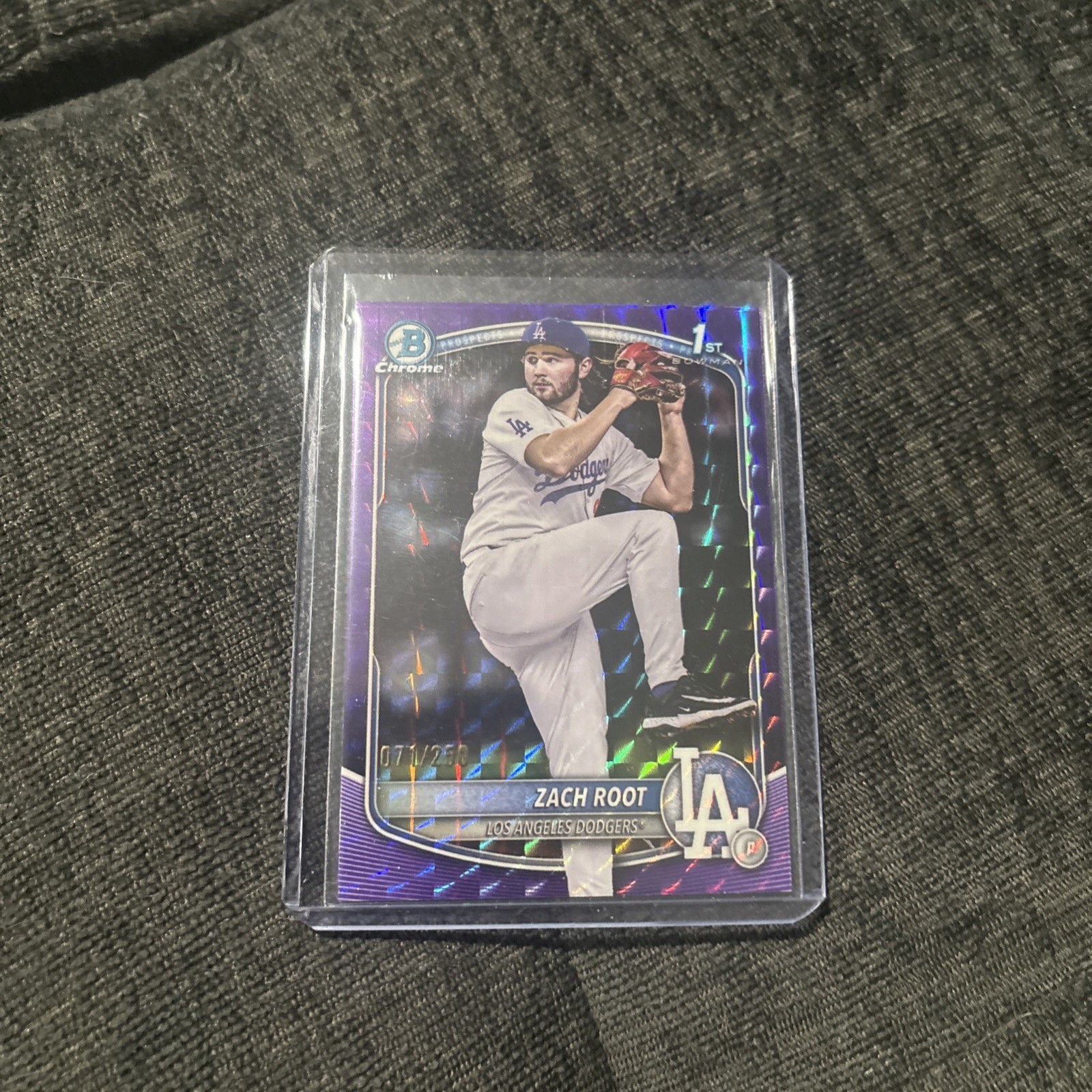2025 Bowman Draft #BDC-22 Zach Root Chrome Purple Geometric /250