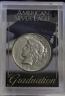 1926 D US Peace Silver $1 XF (Cleaned) in Graduation Case