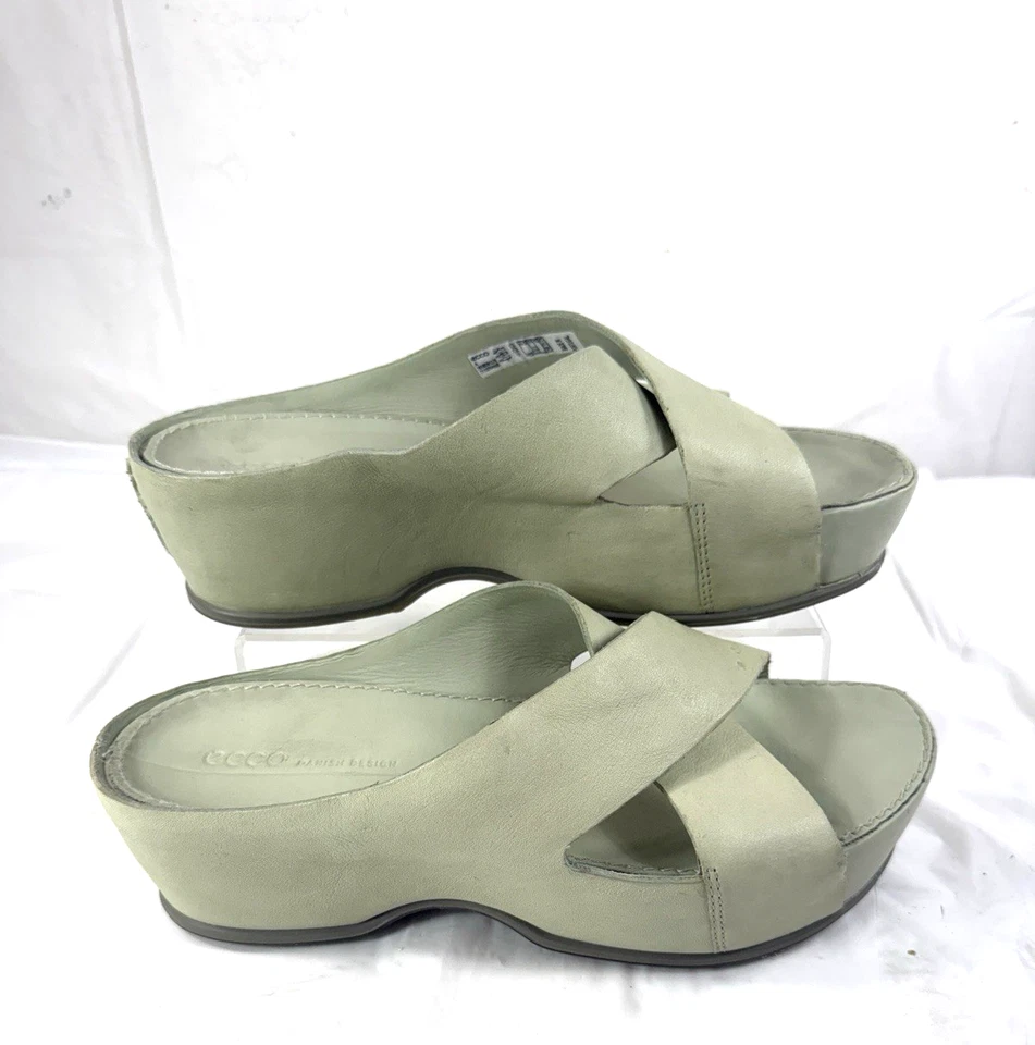 Sandalias ECCO Touch Plateau Plataforma Cruzada Deslizables Talla 8-8.5 Foto 2 de 4