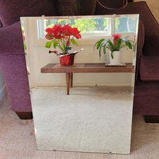 Frameless rectangular wall mirror with beveled edges-18" x 25.75"