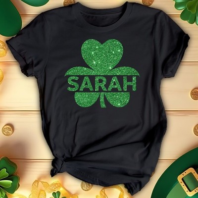 Personalisierte lustige Damen-T-Shirts Kleeblatt St. Patricks Day Oberteil...