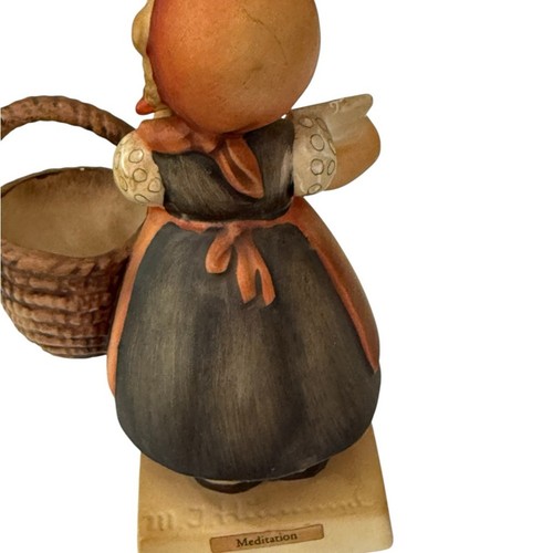 Hummel Statuina Meditazione 13/0 Goebel Germania Ovest Ragazza Vintage con Cesto - Foto 2 di 7