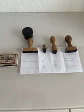 4 alte DDR Stempel DDR-Zeiten Pelikan Stempelkissen Nr. 4  Old Vintage / Sammler