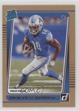 2021 Panini Donruss Rated Rookie Press Proof Bronze Amon-Ra St Brown #284 06rw
