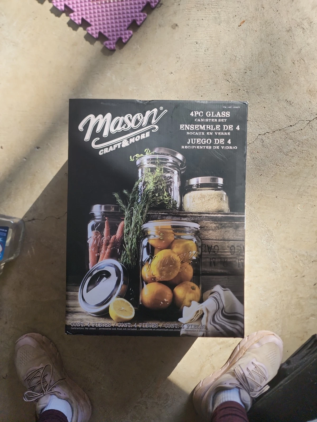 New In Box - Mason Craft & More 4-piece Glass Canister Set