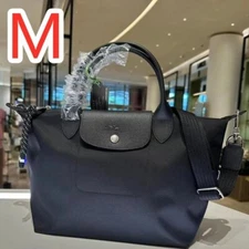 New Longchamp Le Pliage Energy Shoulder Tote Bag 2Way Bag M Black Outlet 2024