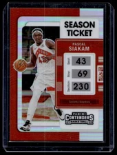 2021-22 Panini Contenders Season Ticket Variation Holo Pascal Siakam Toronto