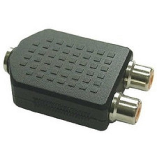 ADAPTER 1 MINI JACK 3,5 BUCHSE WEIBLICH - 2 RCA STECKDOSEN WEIBLICH STEREO STECKER - Bild 1 von 1