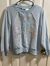Care Bears Embroidered Graphic Long Sleeve Crew Neck Sweat Shirt- Size Small