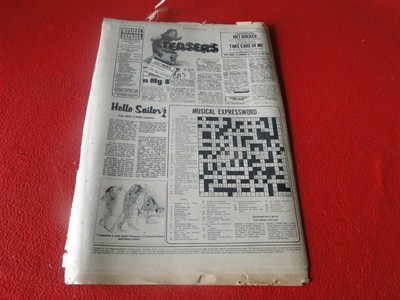 Vintage Rock N Roll Newspaper Pulp Magazine New Musical Express 