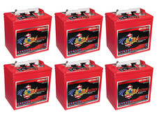 x6  US Battery 6 Volt 242Ah Deep Cycle Battery - Replaces Trojan T-125 T125