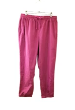SHINESTAR Magenta Jogger Pants Sz Large Pink Drawstring Joggers Casual