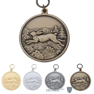  Medaille  Hase    Jagdmedaille  bronze-gold-silber-altsilber   DEUMER
