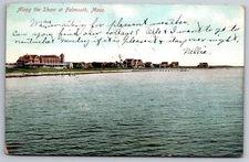 Along The Shore At Falmouth MA C1906 UDB Postcard M8