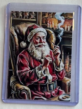 Santa Claus Limited Edition Artist Signed "Smoking" Trading Card 2/10
