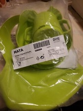 NEW Ikea MATA Frog Dinnerware 4pc Green Bib Bowl Sippy Cup Spoon Baby Feeding