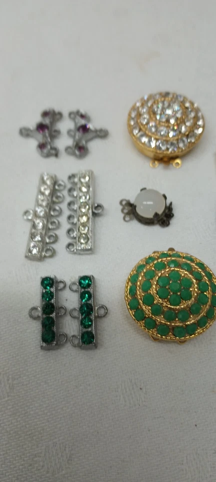 Vintage Clasps Costume Jewelry Repair Necklace, Bracelet, 9 Pcs #E1133 Mosaic - Image 3 of 4