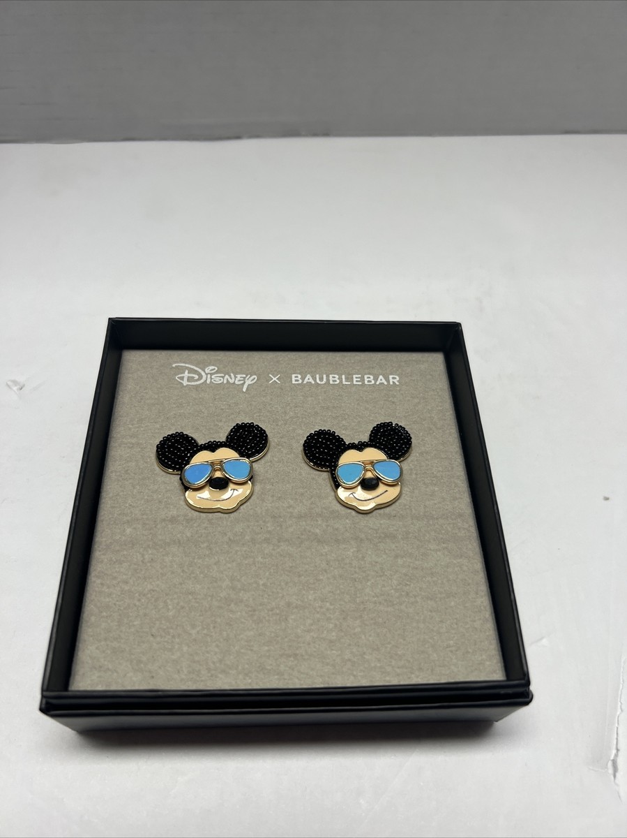 Disney Baublebar Mickey Mouse with Sunglasses Earrings NEW