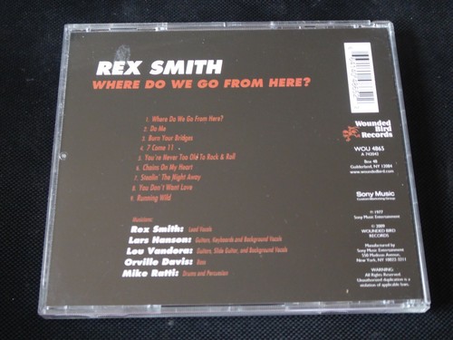 Rex Smith - Where Do We Go From Here? (CD 2009) - Picture 5 of 6
