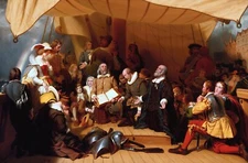 Embarkation of the Pilgrims Painting by Robert Walter Weir Art Reproduction