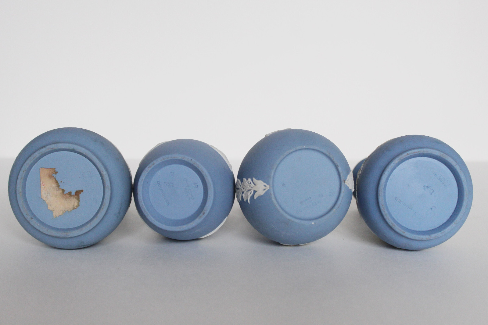 Vintage Wedgwood Bud Vases 1950's Wedgwood Jasperware Cornflower Blue