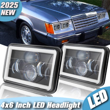 Pair 4x6'' LED Headlights Hi Lo Beam for Chevy Camaro Subaru GL DRL Turn Signal