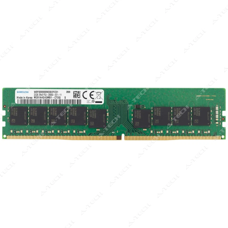 Memoria RAM de servidor Samsung 32 GB DDR4 2666 MHz PC4-21300 ECC UDIMM M391A4G43MB1-CTD