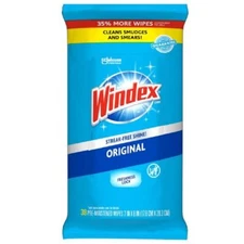 Windex Wipes Glass Cleaning Ammonia Free Pre-Moistened Glass and Surface Wipe...