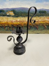 Candeliere porta candela ferro battuto   cm 30 wrought iron candlestick