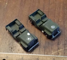 Lot of 3 diecast Jeeps -Tootsietoy/Midgetoy/unk   -not original paint.  2.5-inch