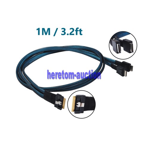Ultraport Slimline SAS Slim 4.0 SFF-8654 8i 74pin to Dual Oculink SFF-8611 Cable - 第 1/20 張圖片