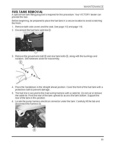 Victory Owners Manual Book 2017 Cross Country Tour - Picture 6 of 12