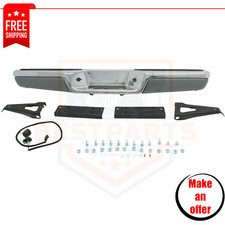 Rear Step Bumper Assembly For 1997-2004 Dodge Dakota Chrome Steel Rear Step Bumper Assembly For 1997-2004 Dodge Dakota Chrome Steel