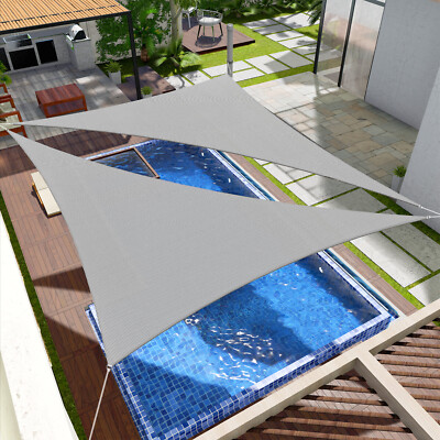 Customize Gray Right Triangle Outdoor Sun Shade Sail Breathable UV Block 90%
