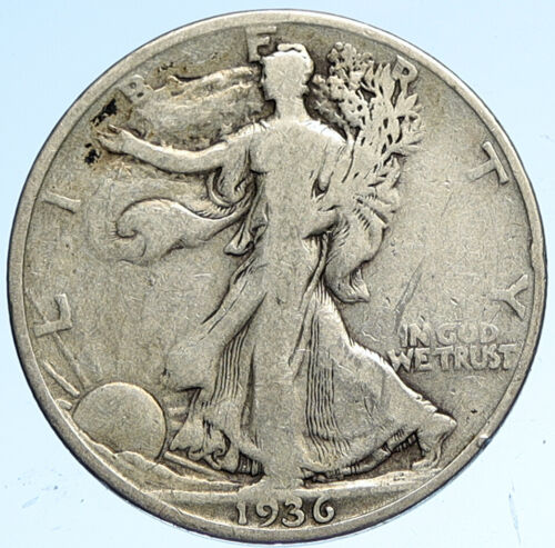1936 D UNITED STATES US WALKING LIBERTY Silver Half Dollar Coin EAGLE i112499 - Picture 1 of 3