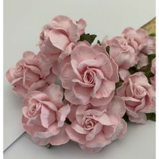 2" or 5cm SOFT Solid Pink Craft Paper Flower Scrapbook Wedding Tea Rose R40-2