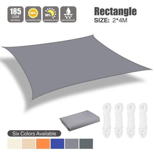 Sun Shade Sail Garden Sunscreen Awning Canopy Free Ropes Canopy Shelter Cover - Picture 16 of 52