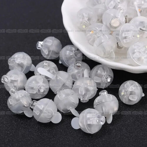 10Pcs Xmas Party Decor LED Balloon Round Flash Ball Glow Paper Lantern Lights - Picture 3 of 18